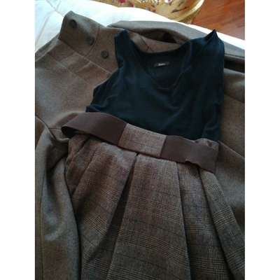 Pre-owned Annie P Wool Coat In Brown