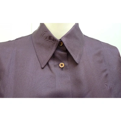 Pre-owned Gucci Silk Shirt In Purple