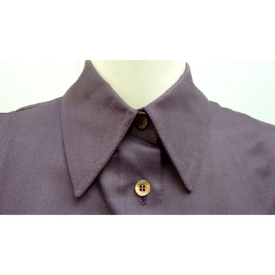 Pre-owned Gucci Silk Shirt In Purple