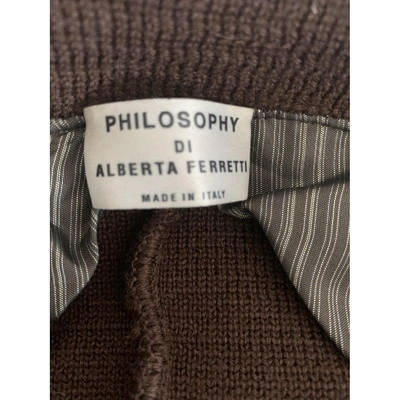 Pre-owned Philosophy Di Alberta Ferretti Wool Blazer In Brown