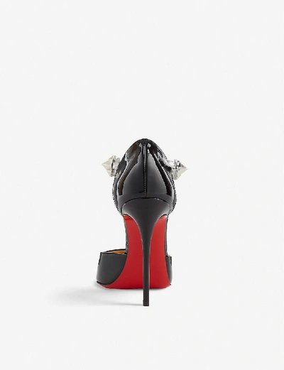 Shop Christian Louboutin Planet Chic 100 Patent/spec In Black/silver