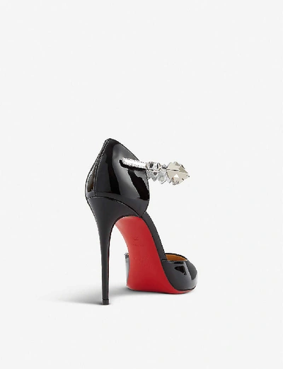 Shop Christian Louboutin Planet Chic 100 Patent/spec In Black/silver