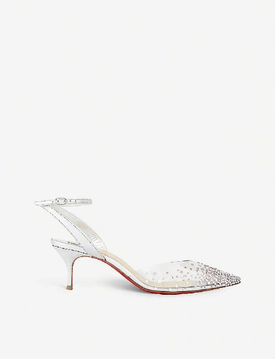 Christian Louboutin Spikaqueen 55 Crystal-embellished Pvc And