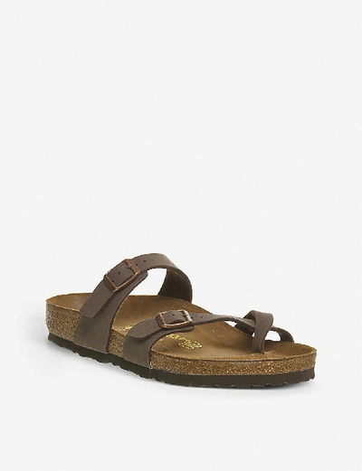Birkenstock Womens Mocha Mayari Cross Strap Sandal In Mocha