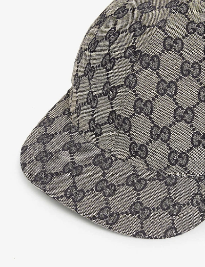 Shop Gucci Gg Monogram Cap 4-12 Years In Beige