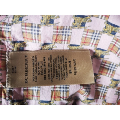 Pre-owned Burberry Pink Cotton  Top