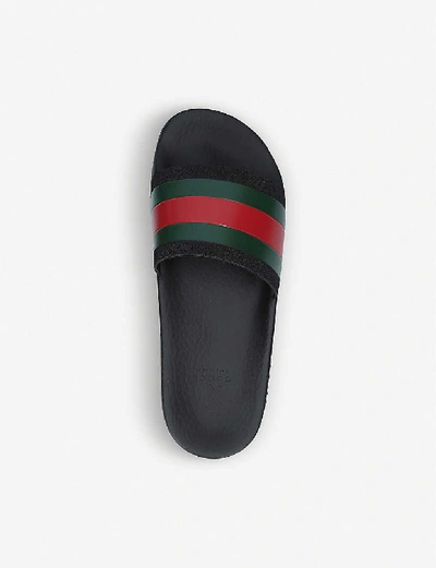 Shop Gucci Boys Green Oth Kids Pursuit Rubber Sliders 8-9 Years 2.5