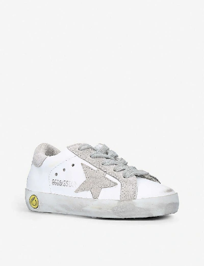Shop Golden Goose Superstar A1 Distressed Leather Trainers 6 Months - 6 Years