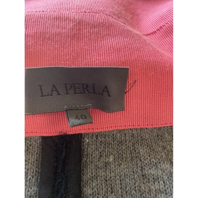 Pre-owned La Perla Wool Coat In Black