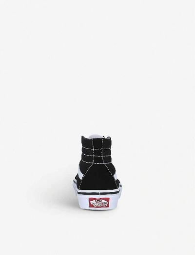 Shop Vans Boys Blk/white Kids Sk8-hi Leather-canvas High-top Trainers 4-8 Years