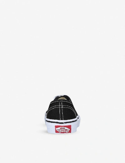 Shop Vans Authentic Cotton-canvas Skate Trainers 5-8 Years In Blk/white