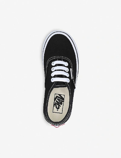 Shop Vans Authentic Cotton-canvas Skate Trainers 5-8 Years In Blk/white