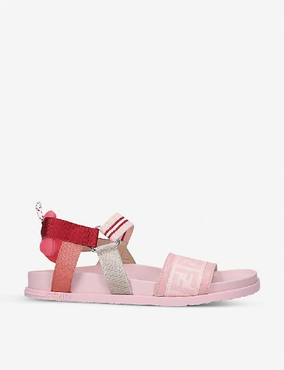 Shop Fendi Ff Logo-print Elasticated Sandals 7-10 Years