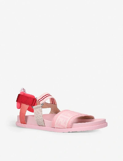 Shop Fendi Ff Logo-print Elasticated Sandals 7-10 Years