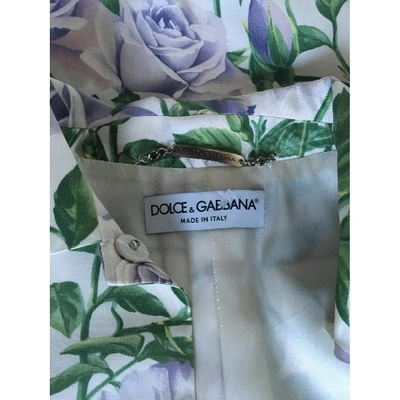 Pre-owned Dolce & Gabbana Silk Suit Jacket In Multicolour