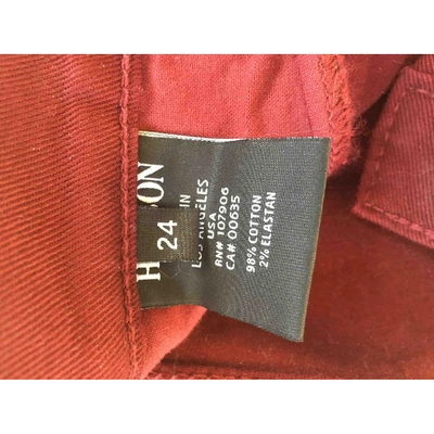 Pre-owned Hudson Straight Pants In Multicolour