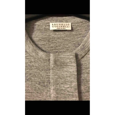 Pre-owned Brunello Cucinelli Wool Blouse In Grey