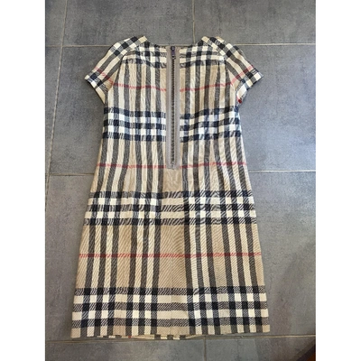 Pre-owned Burberry Beige Wool Dress