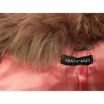 Pre-owned Mangano Pink Mongolian Lamb Coat
