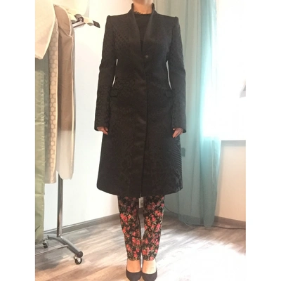 Pre-owned Just Cavalli Coat In Black