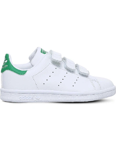 Shop Adidas Originals Adidas Boys White Kids Stan Smith Leather Trainers 4-9 Years