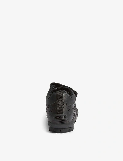 Geox Savage Synthetic Leather Trainers 4-9 Years In Black