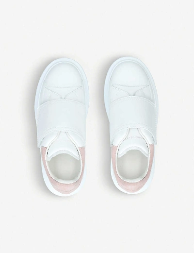 Shop Alexander Mcqueen Boys White/oth Kids Runway Leather Trainers 3-8 Years