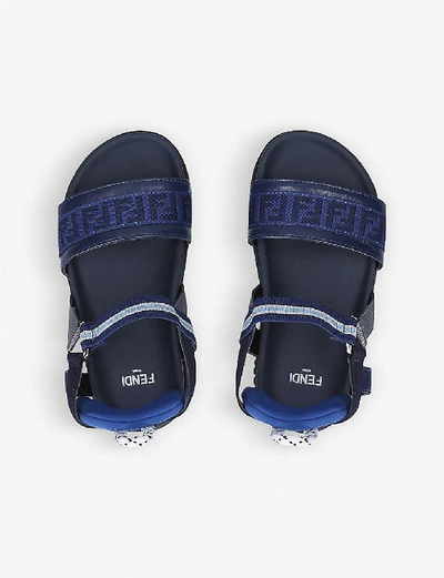 Shop Fendi Ff Logo-print Elasticated Sandals 3-7 Years