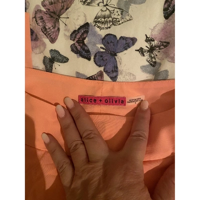 Pre-owned Alice And Olivia Trousers In Orange