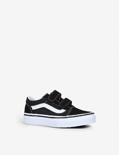 Shop Vans Boys Blk/white Kids Old Skool Suede And Canvas Trainers 4-8 Years