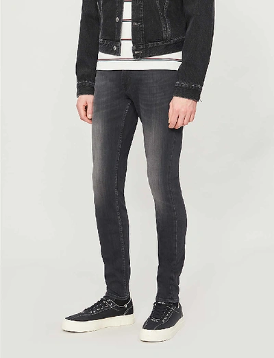 Shop 7 For All Mankind Mens Washed Black Ronnie Tapered Luxe Performance Plus Skinny Jeans