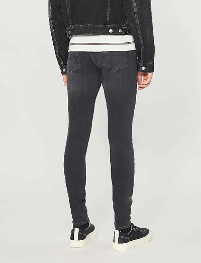 Shop 7 For All Mankind Mens Washed Black Ronnie Tapered Luxe Performance Plus Skinny Jeans