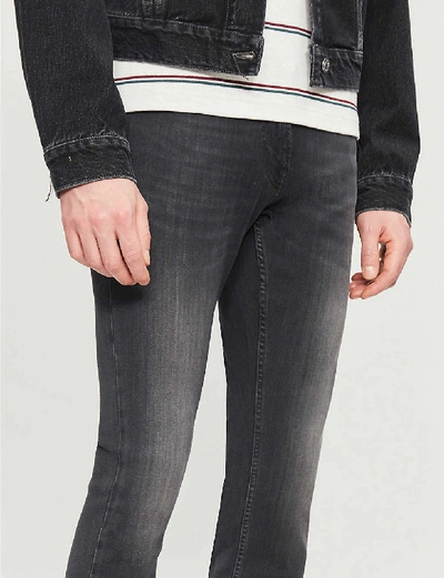 Shop 7 For All Mankind Mens Washed Black Ronnie Tapered Luxe Performance Plus Skinny Jeans