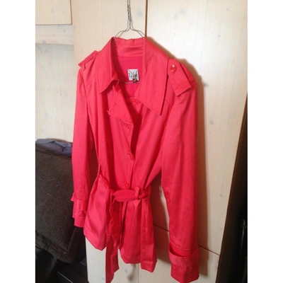 Pre-owned Patrizia Pepe Trench Coat In Pink