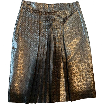 Pre-owned Max Mara Mid-length Skirt In Metallic