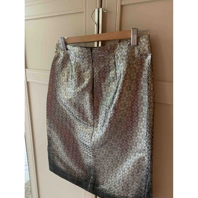 MAX MARA Pre-owned Mid-length Skirt In Metallic