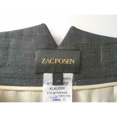 Pre-owned Zac Posen Mid-length Skirt In Grey
