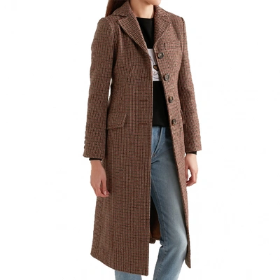 Pre-owned Miu Miu Wool Coat In Brown
