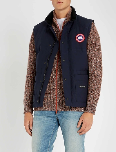 Shop Canada Goose Freestyle Crew Padded Shell-down Gilet In Admiral Blue