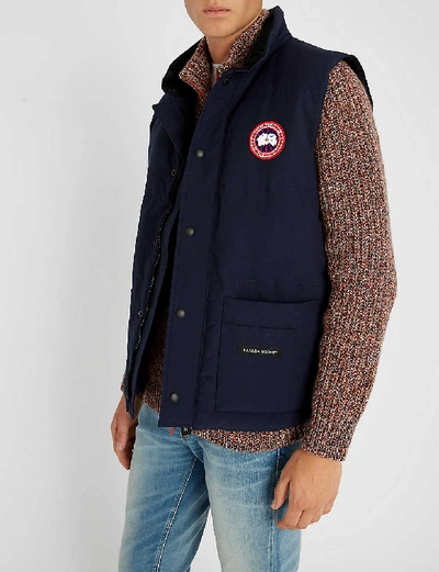 Shop Canada Goose Freestyle Crew Padded Shell-down Gilet In Admiral Blue