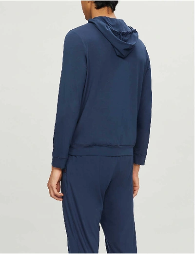 Shop Derek Rose Basel Stretch-jersey Pyjama Bottoms In Navy