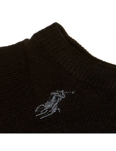 Polo Ralph Lauren Pack Of Three Trainer Socks In Black