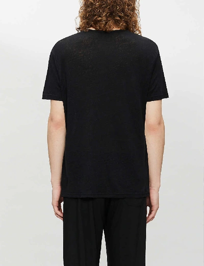 Shop Derek Rose Jordan Linen T-shirt In Black