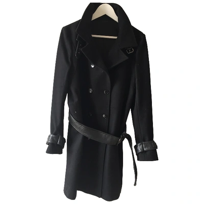 Pre-owned The Kooples Wool Coat In Black