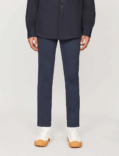 Paige Stafford Slim-fit Tapered Stretch-jersey Trousers In Deep Anchor (blue)