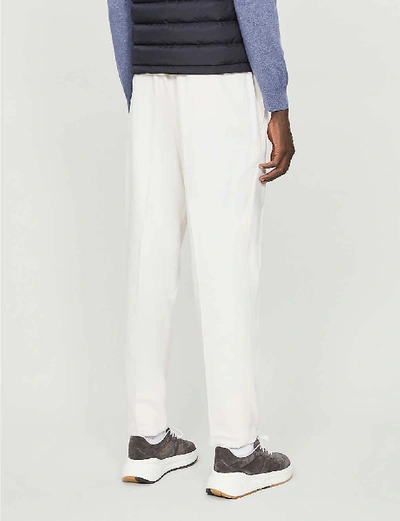 Shop Ermenegildo Zegna Tapered Slim-fit Cotton Trousers