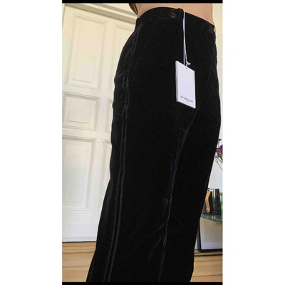 Pre-owned Givenchy Black Velvet Trousers