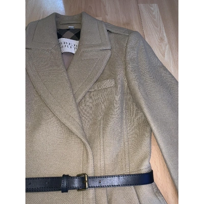 Pre-owned Burberry Camel Wool Coat