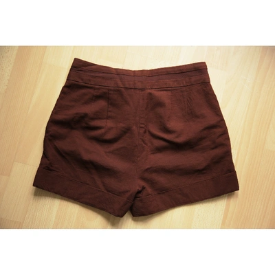 Pre-owned Comptoir Des Cotonniers Wool Shorts In Brown