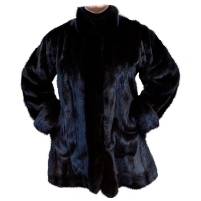 Pre-owned Saint Laurent Black Mink Coat